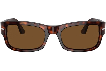 Zonnebril Persol PO3326S 24/57 Polarized Rechthoekige Havana