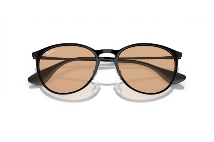 Zonnebril Ray-Ban Erika Metal RB3539 002/93 Ronde Zwart