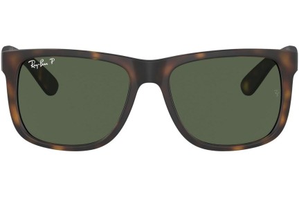 Zonnebril Ray-Ban Justin RB4165 865/9A Polarized Vierkant Havana