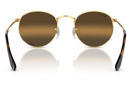 Zonnebril Ray-Ban Round Metal RB3447 001/G5 Polarized Ronde Goud