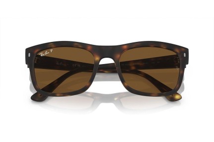 Zonnebril Ray-Ban RB4428 894/57 Polarized Vierkant Havana