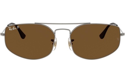 Zonnebril Ray-Ban RB3845 004/57 Polarized Rechthoekige Grijs