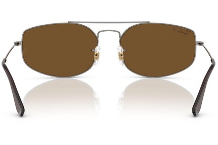 Zonnebril Ray-Ban RB3845 004/57 Polarized Rechthoekige Grijs