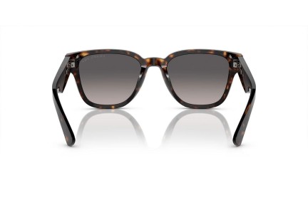 Zonnebril Prada PRA04S 19J09G Polarized Rechthoekige Havana