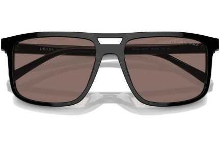 Zonnebril Prada PRA22S 16K30H Polarized Vierkant Zwart