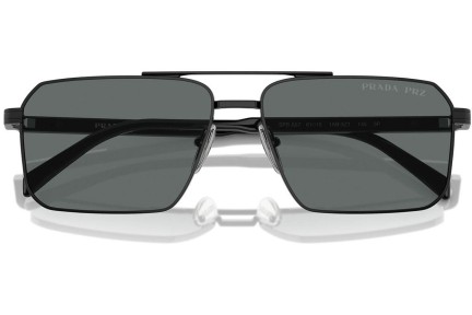 Zonnebril Prada PRA57S 1AB5Z1 Polarized Rechthoekige Zwart