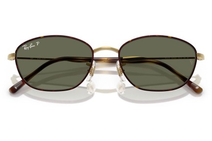 Zonnebril Ray-Ban RB3749 927358 Polarized Rechthoekige Goud