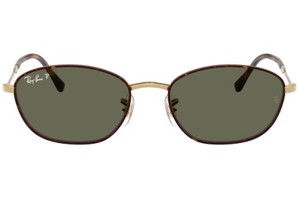 Zonnebril Ray-Ban RB3749 927358 Polarized Rechthoekige Goud