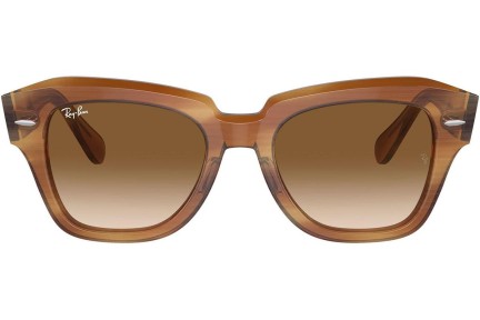 Zonnebril Ray-Ban State Street RB2186 140351 Vierkant Bruin