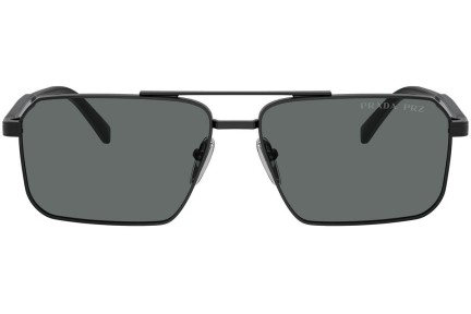 Zonnebril Prada PRA57S 1AB5Z1 Polarized Rechthoekige Zwart