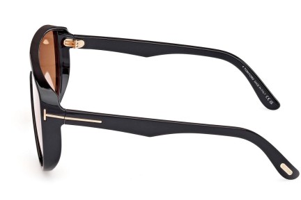 Zonnebril Tom Ford Achilles FT1182 01E Panorama | Shield Zwart