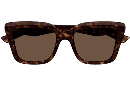 Zonnebril Alexander McQueen AM0473S 002 Vierkant Havana