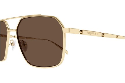 Zonnebril Alexander McQueen AM0477S 002 Pilot Goud