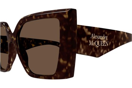 Zonnebril Alexander McQueen AM0467S 002 Vierkant Havana