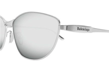 Zonnebril Balenciaga BB0358SK 002 Cat Eye Zilver