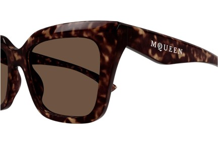 Zonnebril Alexander McQueen AM0473S 002 Vierkant Havana