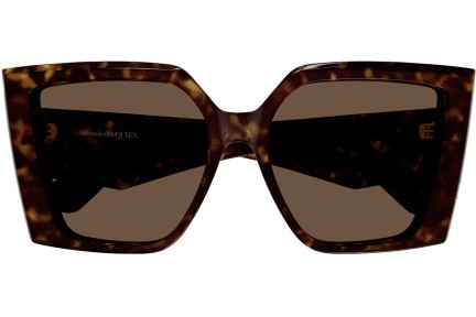 Zonnebril Alexander McQueen AM0467S 002 Vierkant Havana