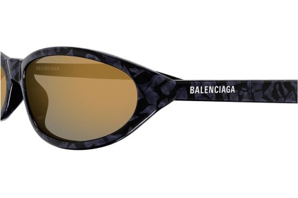 Zonnebril Balenciaga BB0007S 010 Ovaal Zwart