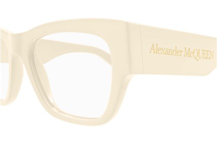 Brillen Alexander McQueen AM0436O 005 Rechthoekige Beige