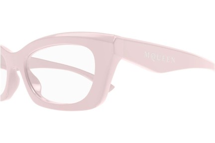 Brillen Alexander McQueen AM0474O 005 Rechthoekige Roze