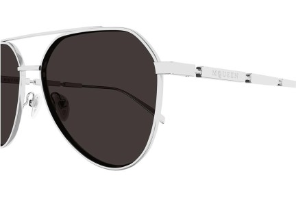 Zonnebril Alexander McQueen AM0478S 001 Pilot Zilver