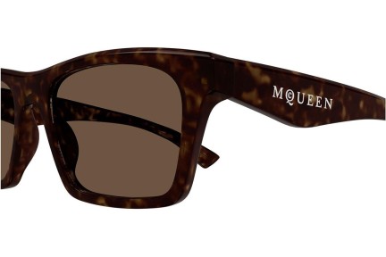 Zonnebril Alexander McQueen AM0472S 002 Vierkant Havana