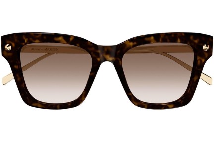 Zonnebril Alexander McQueen AM0483S 002 Vierkant Havana