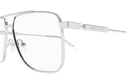 Brillen Alexander McQueen AM0480O 001 Pilot Zilver