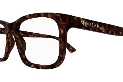 Brillen Alexander McQueen AM0486O 007 Vierkant Havana