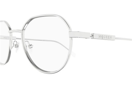 Brillen Alexander McQueen AM0479O 001 Ronde Zilver