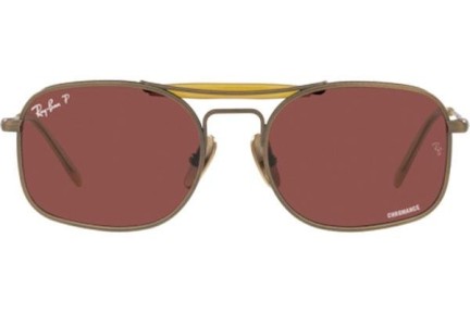 Zonnebril Ray-Ban Chromance Collection RB8062 9207AL Polarized Vierkant Bruin