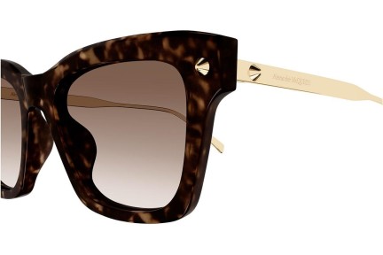 Zonnebril Alexander McQueen AM0483S 002 Vierkant Havana