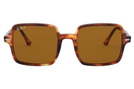 Zonnebril Ray-Ban Square II RB1973 954/57 Polarized Oversize Havana