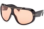 Zonnebril Tom Ford Rellen FT1093 01E Vierkant Zwart