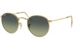 Zonnebril Ray-Ban Round Metal RB3447 001/BH Ronde Goud