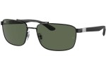 Zonnebril Ray-Ban RB3737 002/71 Rechthoekige Zwart