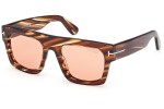 Zonnebril Tom Ford Fausto FT0711 53E Flat Top Havana