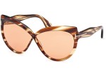 Zonnebril Tom Ford Beatrice FT1196 53E Cat Eye Havana