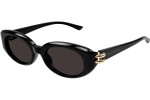 Zonnebril Alexander McQueen AM0469S 001 Ovaal Zwart